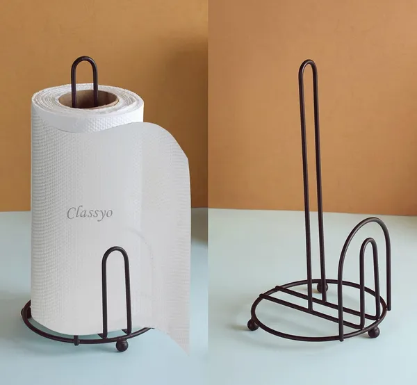 Weston_Crafts_Metal_Tissue_Roll_Holder_for_Kitchen,_Tissue_Paper_Holder_for_Bathroom_and_Dining_Table,_Kitchen_Roll_Stand,_Paper_Towel_Stand_(10_inch)__2psc
