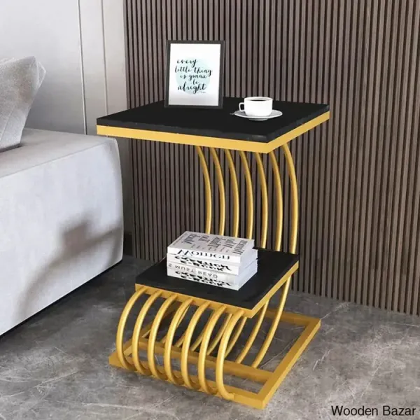 Weston_Crafts_Modern_C-Shaped_Sofa_Side_Table_|_Metal_Frame_with_Wooden_Top_|_Space_Saving_End_Table_for_Living_Room_&_Bedroom