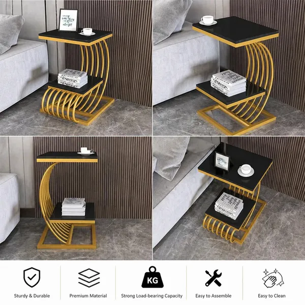 Weston_Crafts_Modern_C-Shaped_Sofa_Side_Table_|_Metal_Frame_with_Wooden_Top_|_Space_Saving_End_Table_for_Living_Room_&_Bedroom