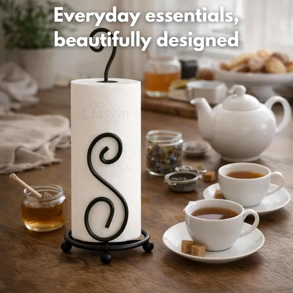 Weston_Crafts_Modern_Metal_Paper_Towel_Holder_Stand_for_Kitchen_&_Dining_|_Rust-Resistant_Iron_Tissue_Roll_Holder_|_Freestanding_Countertop_Organizer_|_Matte_Black_Pack_OF_2