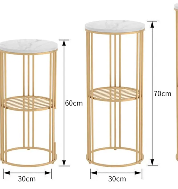 Weston_Crafts_Modern_Metal_Plant_Stand_with_Marble_Top_–_Tall_&_Short_Set_of_2_Indoor_Plant_Holder_for_Living_Room,_Bedroom,_Hallway,_and_Office_Décor_(Gold_Finish)
