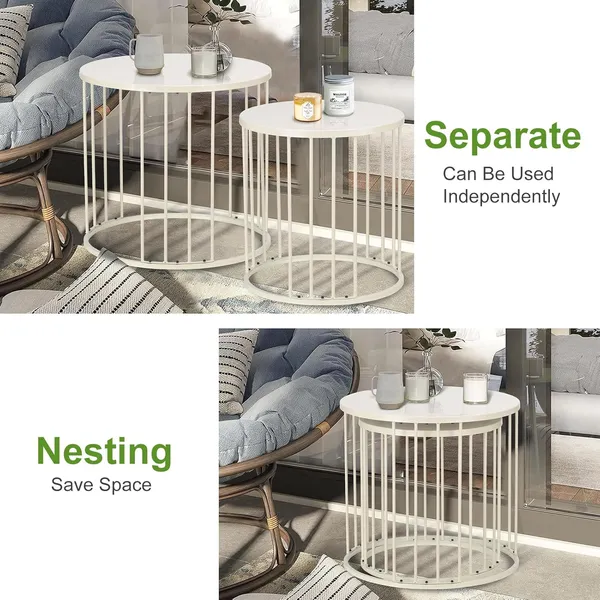 Weston_Crafts_Outdoor_Side_Table_Set_of_2,_Metal_Circle_Accent_End_Tables_for_Balcony_Backyard_Garden_Indoor_Living_Room,_Durable__Nesting_Coffee_Tables,_20”+16”_Dia