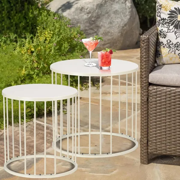Weston_Crafts_Outdoor_Side_Table_Set_of_2,_Metal_Circle_Accent_End_Tables_for_Balcony_Backyard_Garden_Indoor_Living_Room,_Durable__Nesting_Coffee_Tables,_20”+16”_Dia