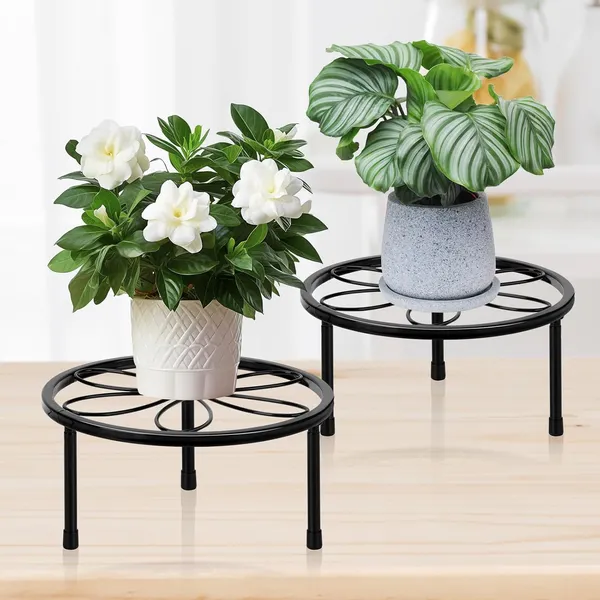 Weston_Crafts_Plant_Stand_Plant_Holder_-_Short_Plant_Riser_for_Garden_Courtyard,_Heavy_Duty_Flower_Stand_for_Multiple_Plant_Indoor_or_Outdoor.