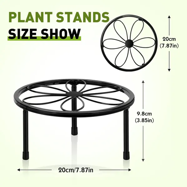 Weston_Crafts_Plant_Stand_Plant_Holder_-_Short_Plant_Riser_for_Garden_Courtyard,_Heavy_Duty_Flower_Stand_for_Multiple_Plant_Indoor_or_Outdoor.