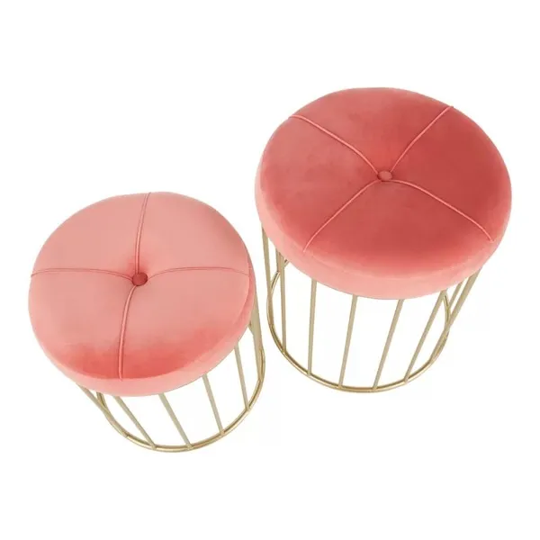Weston_Crafts_Round_Ottoman_Stool_for_Living_Room_Furniture_with_Storage_-_Puffy_Stool_and_Footstools_-_Ottoman_Pouffes_for_Sitting-Room_Dcor-Pink