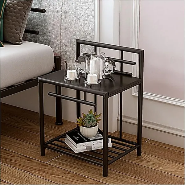 Weston_Crafts_Simple_Iron_Bedside_Table_nightstand_end_Night_Stand_with_Storage_Rack_Cabinet_Sofa_Side_Small_Table_(Color_:_Black)