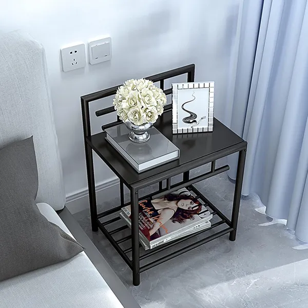 Weston_Crafts_Simple_Iron_Bedside_Table_nightstand_end_Night_Stand_with_Storage_Rack_Cabinet_Sofa_Side_Small_Table_(Color_:_Black)
