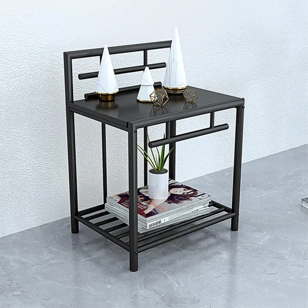 Weston_Crafts_Simple_Iron_Bedside_Table_nightstand_end_Night_Stand_with_Storage_Rack_Cabinet_Sofa_Side_Small_Table_(Color_:_Black)