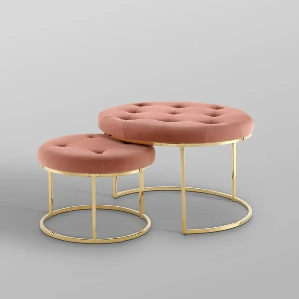 Weston_Crafts__2_Coffee_Table_for_Living_Room,_Button_Tufted_Cocktail_Ottoman_Coffee_Table_with_Velvet_Padded_Seat_Upholstered_Farmhouse_(Pink)
