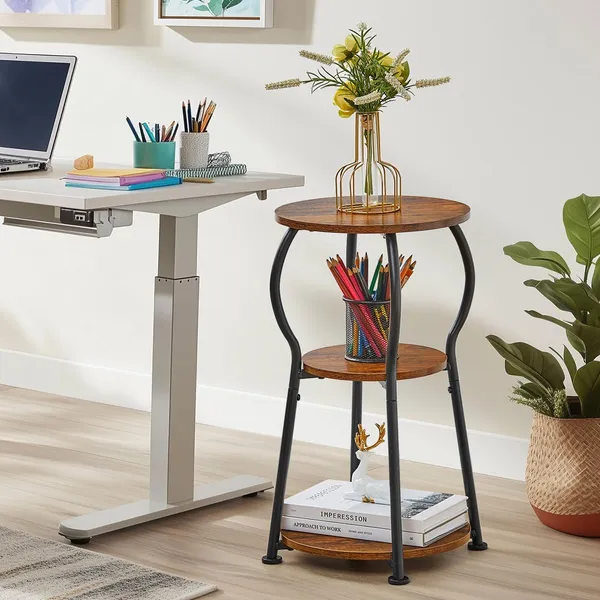 Weston_Crafts__3-Tier_Small_Round_End_Table_Coffee_Table,_Vintage_Slim_Waist_Bedside_Sofa_Corner_Side_Tables_for_Living_Room_Bedroom_Small_Spaces_(Rustic_Brown)