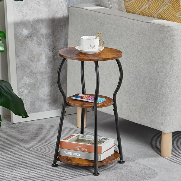 Weston_Crafts__3-Tier_Small_Round_End_Table_Coffee_Table,_Vintage_Slim_Waist_Bedside_Sofa_Corner_Side_Tables_for_Living_Room_Bedroom_Small_Spaces_(Rustic_Brown)