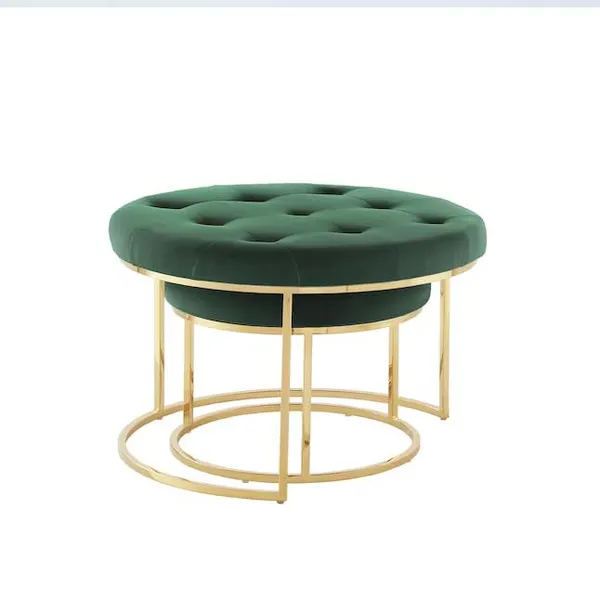 Weston_Crafts__Large_Round_2_Coffee_Table_for_Living_Room,_Button_Tufted_Cocktail_Ottoman_Coffee_Table_with_Velvet_Padded_Seat_Upholstered_Farmhouse_(Dark_Green)