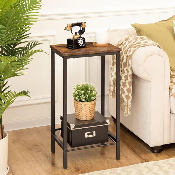 Weston_Crafts__Side_Table,_Industrial_End_Telephone_Table_with_Adjustable_Mesh_Shelves,_for_Living_Room,_Bedroom,_Entryway,_Office,_Rustic_Brown_and_Black