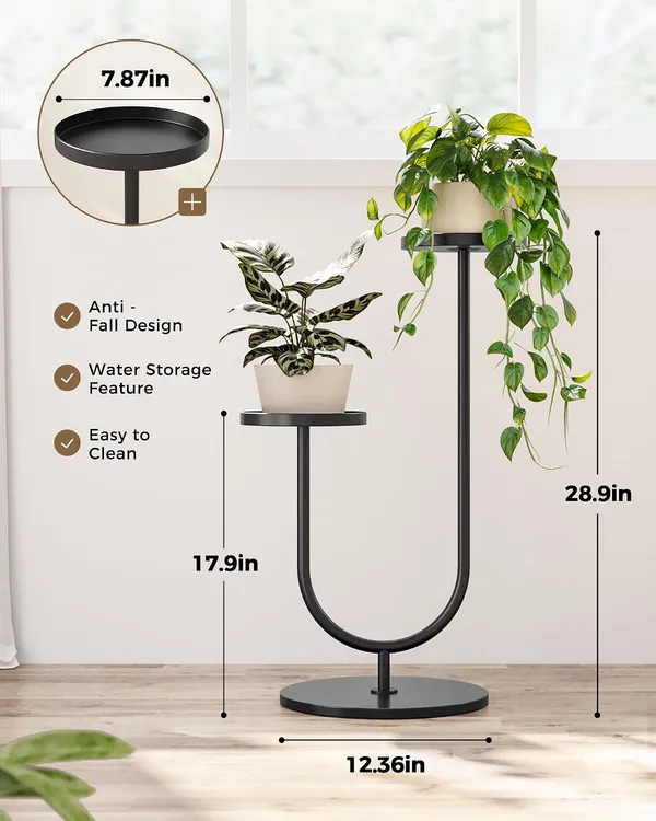 Weston_Crafts_metal_planter_stand_Indoor_Corner_Plant_Stands_2_Tier_Plant_Shelf_for_Tall_Plant_Holder_Black_Plant_Shelves_for_Living_Room_Bedroom_Midcentury_Modern