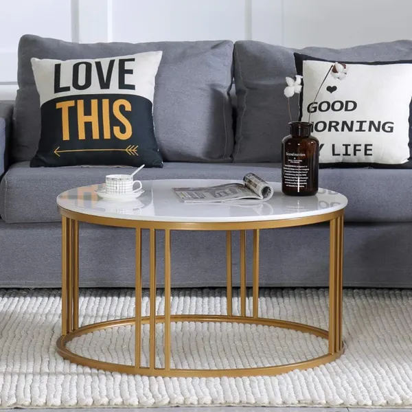 Weston_Crafts_Modern_Living_Room_Coffee_Tea_Side_Table_Laminated_Marble__Top_and_Metal_Wrought_Iron
