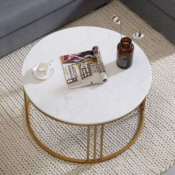 Weston_Crafts_Modern_Living_Room_Coffee_Tea_Side_Table_Laminated_Marble__Top_and_Metal_Wrought_Iron