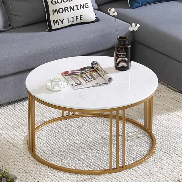 Weston_Crafts_Modern_Living_Room_Coffee_Tea_Side_Table_Laminated_Marble__Top_and_Metal_Wrought_Iron