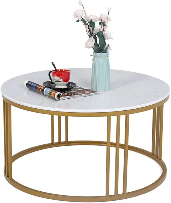 Weston_Crafts_Modern_Living_Room_Coffee_Tea_Side_Table_Laminated_Marble__Top_and_Metal_Wrought_Iron