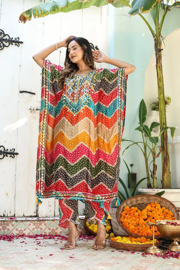 Chinnon_Regular_Fit_Solid_Kaftan_And_Pant_Set_For_WomenChinnon_Regular_Fit_Solid_Kaftan_And_Pant_Set_For_Women