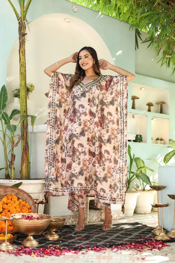 Chinnon_Regular_Fit_Solid_Kaftan_And_Pant_Set_For_WomenChinnon_Regular_Fit_Solid_Kaftan_And_Pant_Set_For_Women