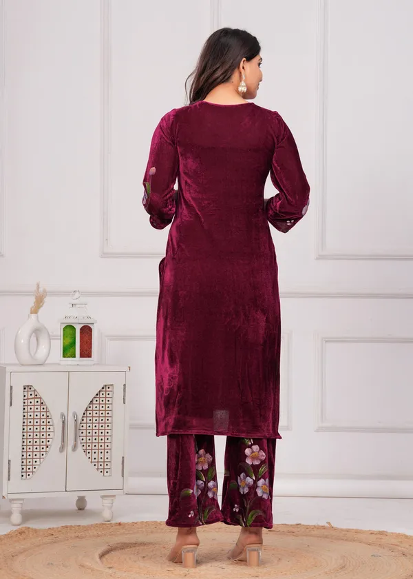 Wine_Gota_Patti_Work_Premium_Velvet_Suit_Set_for_Women