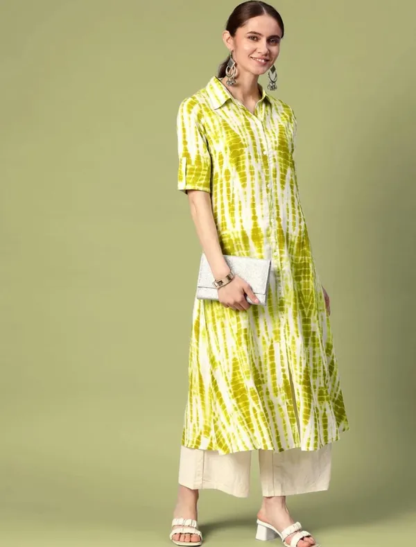 Green_Cotton_Regular_Fit_Solid_Kurta_And_Palazzo_Set_For_Women