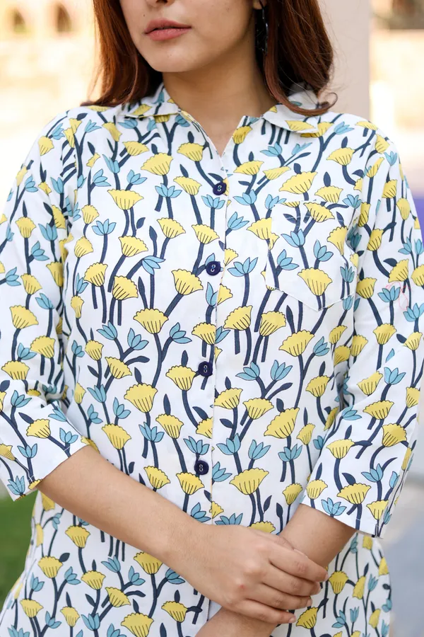 White_Cotton_Printed_Regular_Fit_Solid_Co-Ord_Sets_For_Women