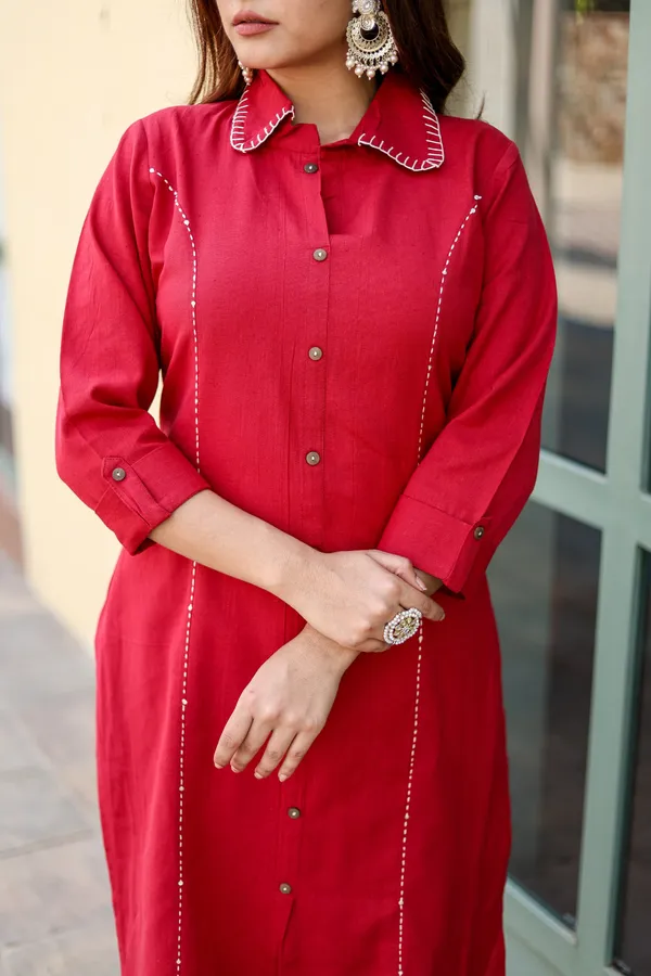 Red_Cotton_Red_Kurta_and_Pant_set