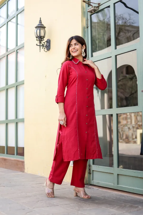 Red_Cotton_Red_Kurta_and_Pant_set
