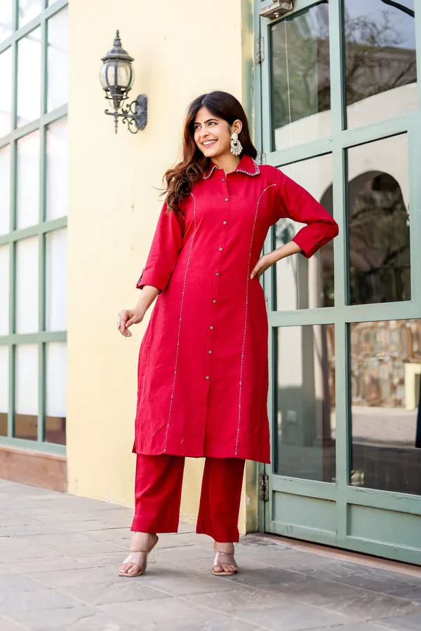 Red_Cotton_Red_Kurta_and_Pant_set