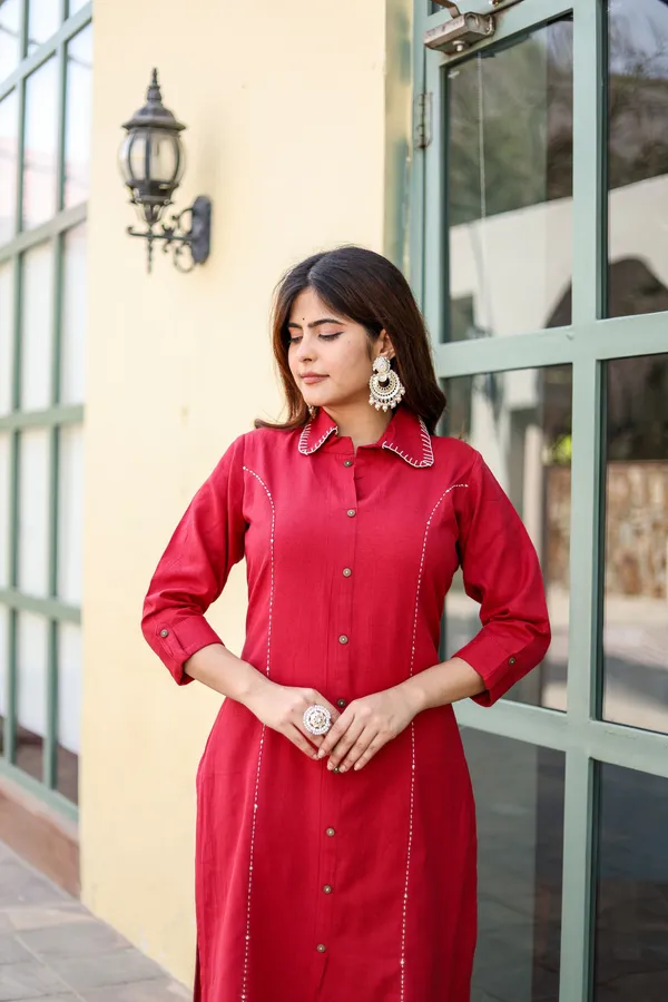 Red_Cotton_Red_Kurta_and_Pant_set