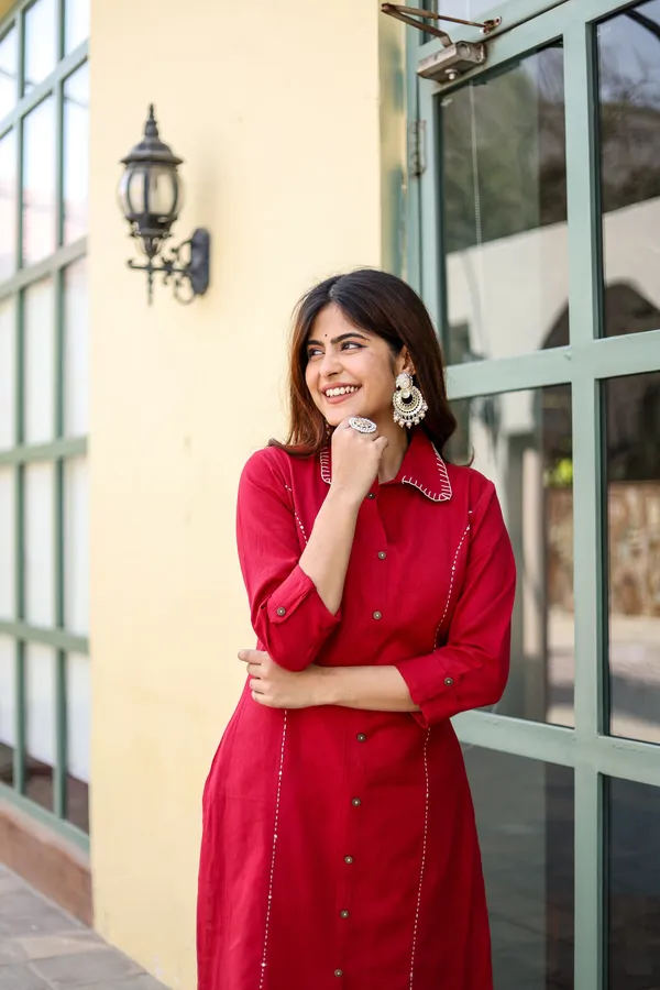 Red_Cotton_Red_Kurta_and_Pant_set