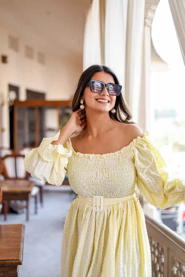 Yellow_Cotton_Regular_Fit_Solid_Anrkali_Gown_For_Women
