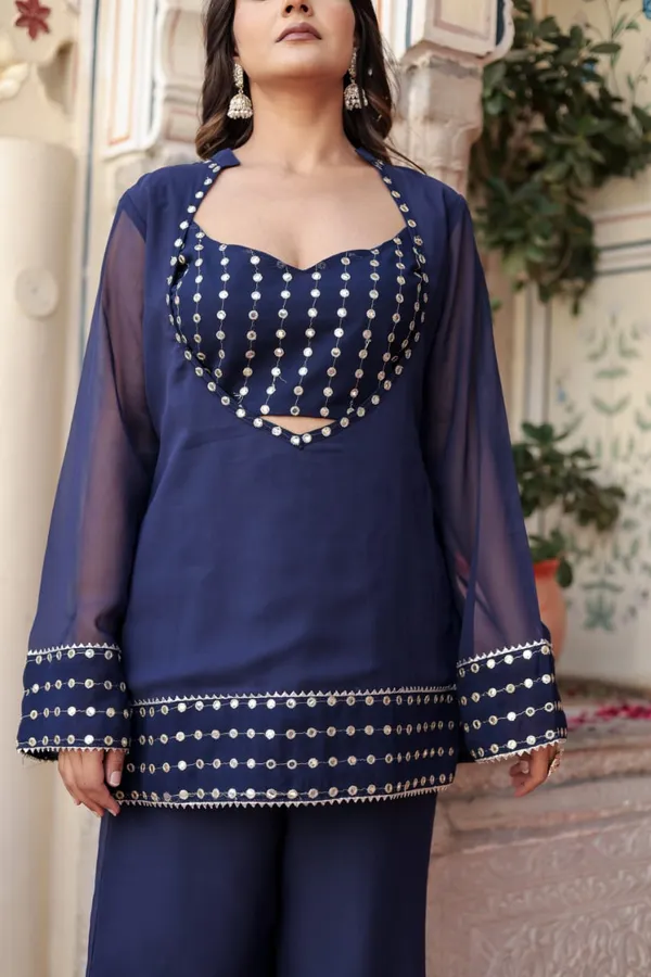 Women_Georgette_Top_And_Sharara_Set_(Blue)