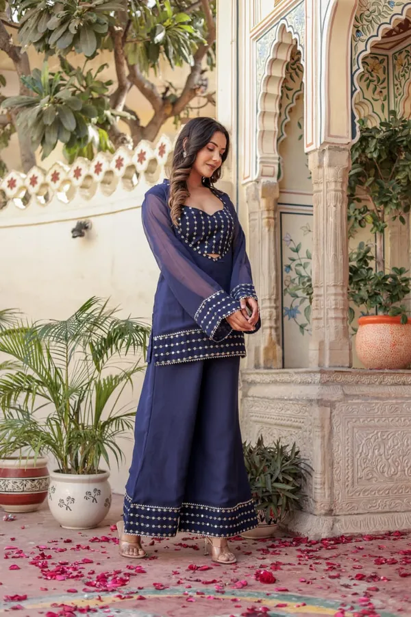 Women_Georgette_Top_And_Sharara_Set_(Blue)