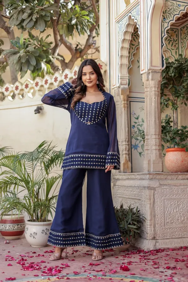 Women_Georgette_Top_And_Sharara_Set_(Blue)
