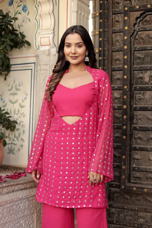 Women_Georgette_Top_And_Sharara_Set_(Pink)