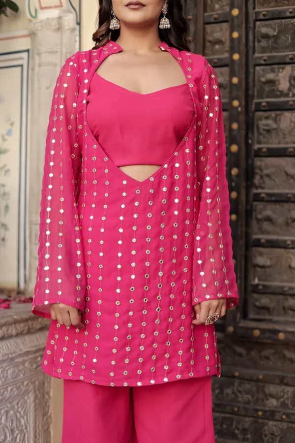 Women_Georgette_Top_And_Sharara_Set_(Pink)