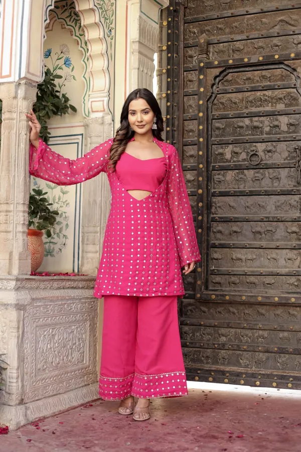Women_Georgette_Top_And_Sharara_Set_(Pink)