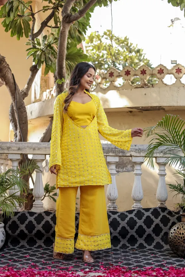 Women_Georgette_Top_And_Sharara_Set_(Yellow)