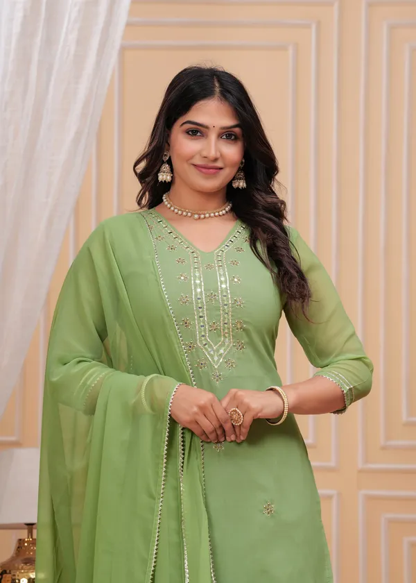 Women_Green_Cotton_Gota_Patti_Work_Sharara_Suits