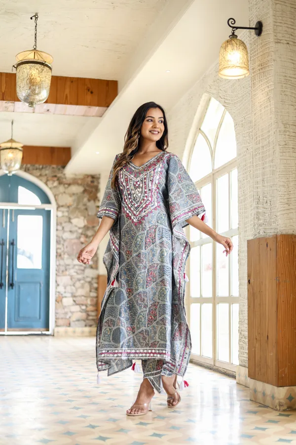 Grey_Chinnon_Regular_Fit_Solid_Kaftan_And_Pant_Set_For_Women
