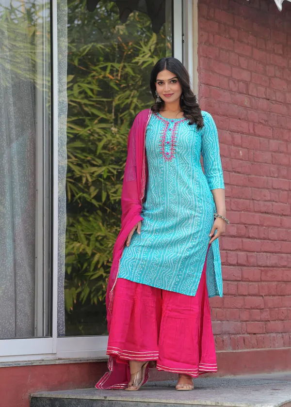 Women_Printed_Embroidery_Work_Kurta_And_Palazzo_Or_Dupatta_Set