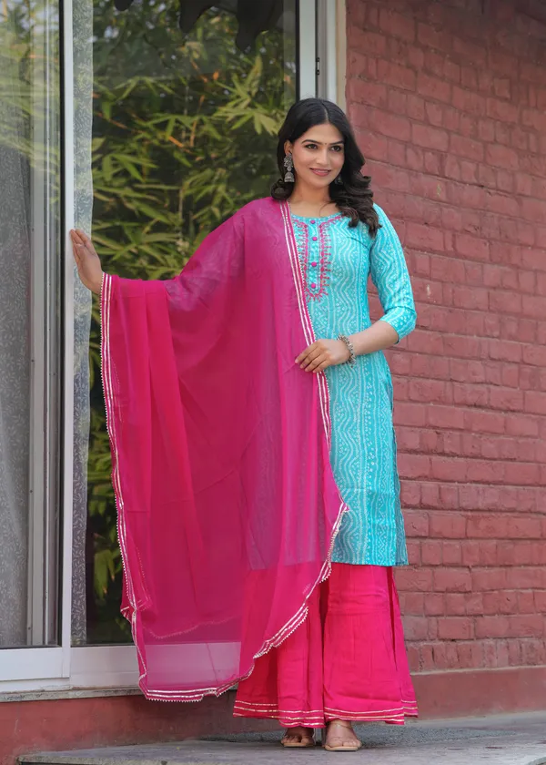 Women_Printed_Embroidery_Work_Kurta_And_Palazzo_Or_Dupatta_Set