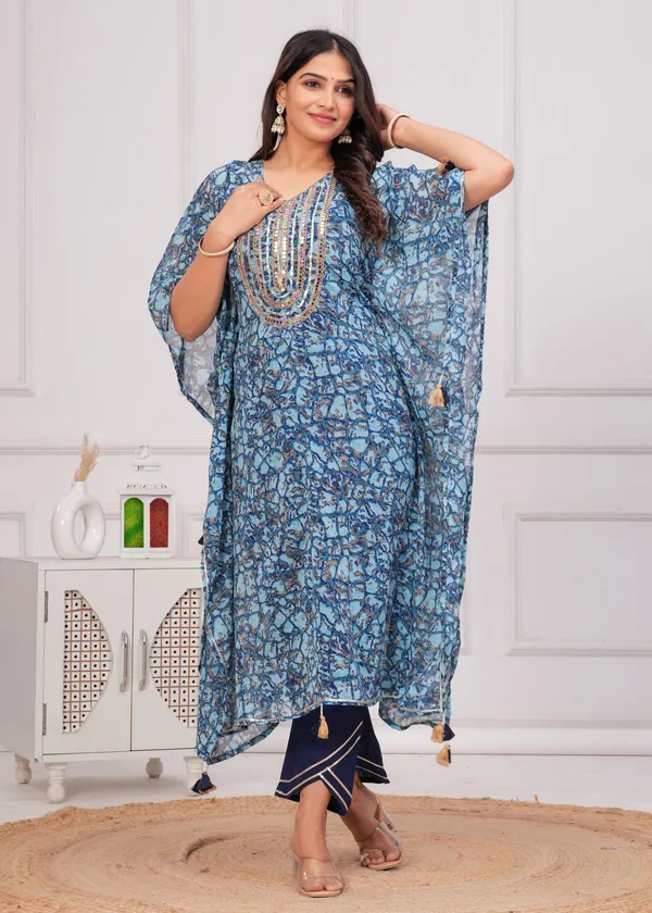 Women_Printed_or_Gota_Patti_Work_Kaftan_Set