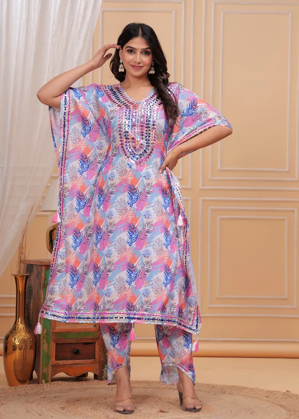 Women_Printed_or_Gota_Patti_Work_Kaftan_Set