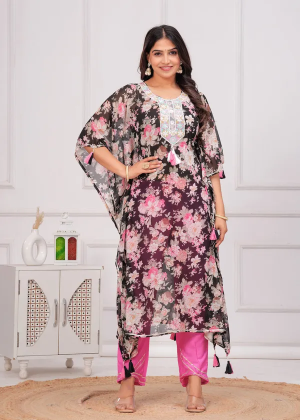 Women_Printed_or_Gota_Patti_Work_Kaftan_Set_write