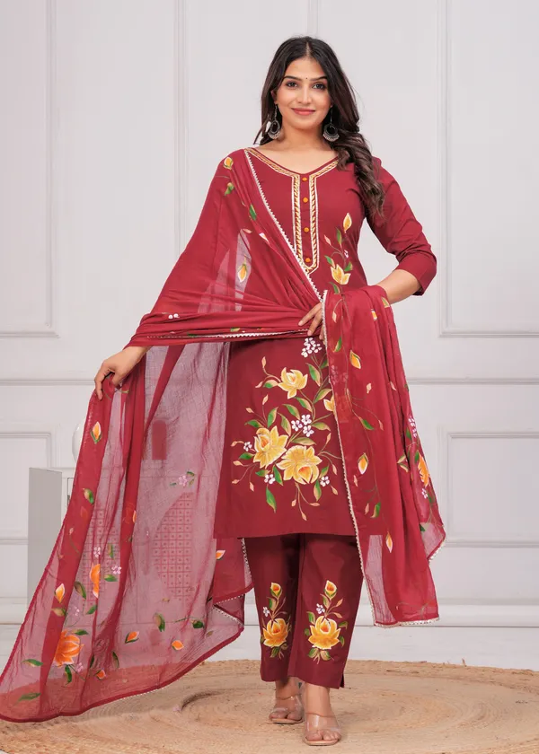 Women_Printed_or_Gota_Patti_Work_Kurta_and_Pant_Set