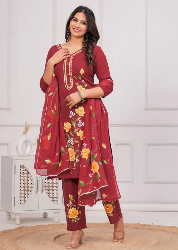 Women_Printed_or_Gota_Patti_Work_Kurta_and_Pant_Set